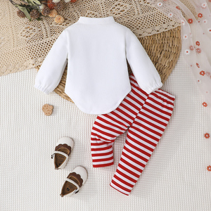 Conjunto de Dos Piezas de Ropa Infantil para Niñas, Bordado de Siete Estrellas, Estilo Casual Diario, Ropa para el Hogar - Product Image 2