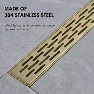 Drain <span class=keywords><strong>de</strong></span> sol à motif long et moderne, conception ODM personnalisée, en acier inoxydable 304 pour salle <span class=keywords><strong>de</strong></span> bain - Product Image 3