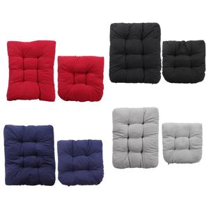 Cuscino a dondolo morbido antiscivolo spesso con cravatte per sedie da giardino-cuscino esterno rosso - Product Image 1