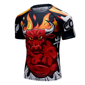 カスタム半袖MMAラッシュガードコンプレッションシャツ、柔道/空手トレーニング用、ショヨロールスタイル柔道着 - Product Image 5