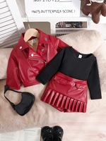 Ensemble trois pièces preppy pour fille, style western tendance et international