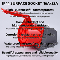 Haute qualité IP44 niveau 5PIN 32A prise industrielle P44 220-380/380-415V 3P + N + E étanche mâle femelle prise industrielle