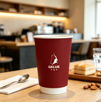Gobelet à café en papier à double paroi de 12 oz, personnalisé, de qualité alimentaire, jetable, pour boissons chaudes et froides, avec logo, pour emporter café et thé