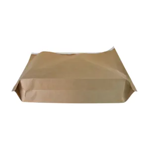Gusseted Foil Lined Brown Kraft Paper Bag For Coffee Packaging With Wicovalve