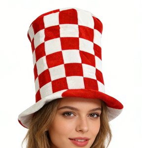 Sombrero <span class=keywords><strong>de</strong></span> Copa Alto <span class=keywords><strong>de</strong></span> Terciopelo para Fiestas, Color Blanco y Rojo, Estilo Inglés, San Jorge, Fútbol, MH-0684 - Product Image 2