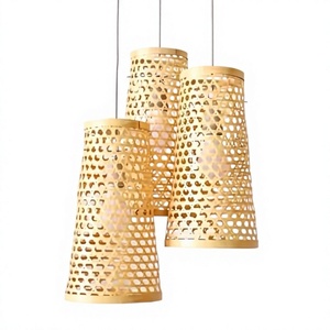Handwoven Rattan Pendant Light Boho Ceiling Lamp Natural Wicker Hanging Light for Living Room Cafe Restaurant Decor - Product Image 1