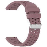 Bracelet de sport respirant de 20 mm avec trous, bracelet de remplacement pour Amazfit Active 3, bracelet de montre en silicone de couleur unie de qualité supérieure