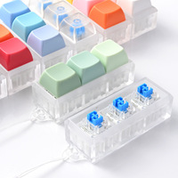 Color Keycap Stress Relief Fidget Finger PressToy Keyboard Keychain Stress Relieving Toy Keyboard Fidget Toy Keychain