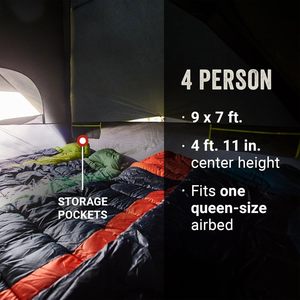 Tente de camping familiale 4 saisons OEM, imperméable et coupe-vent, avec espace moustiquaire pour la randonnée et le trekking - Product Image 2