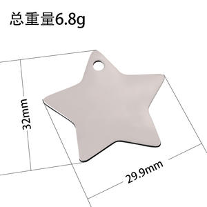 Заводская нержавеющая сталь пентаграмма настраиваемый Лазерный Гравировальный логотип УФ цветная печать праздничный подарок гравировка кулон - Product Image 2