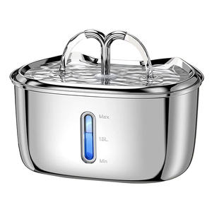 القط نافورة الماء الفولاذ المقاوم للصدأ الحيوانات الأليفة موزع مياه التلقائي المعادن الكلب نوافير الشرب - Product Image 2