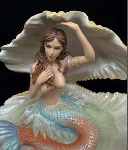 <strong>Mermaid</strong> in <strong>Seashell</strong> Figurine for Ocean Fantasy Decor - Product Image 5