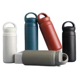Nouveau 500 ML En Acier Inoxydable Thermos Tasse Poignée Couleur Pure Givré Tasse À Eau Portable Voiture Mode Isolation Sous Vide Logo Personnalisé - Product Image 5