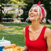 Gouttes liquides de vitamine D3 à marque privée OEM avec supplément de vitamine D pour maintenir la santé osseuse et améliorer l'immunité