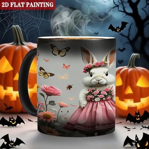 Mug en céramique noir givré 11 oz, sensible à la chaleur, tasse vierge, cadeau d'entreprise pour les fêtes - Product Image 6
