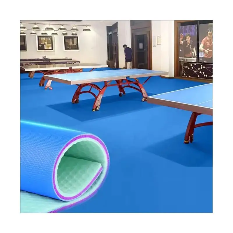 Tapetes de piso de vinil pvc de alta qualidade para quadra de tênis de mesa interna usada para pisos esportivos