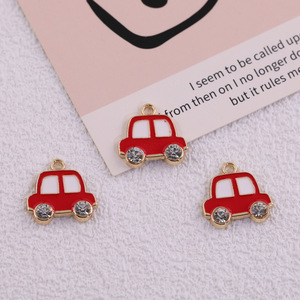 Cute Cartoon Car Alloy Pendant Charm For DIY <b>Bracelet</b> Necklace Jewelry Accessory Pink Blue <b>Red</b> Black Color Zinc Alloy Bezel - Product Image 2