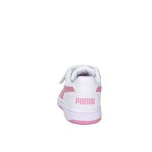 Sneakers Puma per Ragazze Bianche e Rosa con Chiusura in Velcro Scarpe Casual - Product Image 4