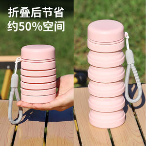 Bouteille d'eau pliable en silicone en gros, très vendue, écologique, grande capacité, portable, anti-fuite, avec boucle, vente directe - Product Image 2