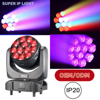 12X40W RGBW LED Moving Head Wash Light 550W Zoom Bühnenbeleuchtung DMX512 DJ Disco Hochzeit Konzert Beam Light