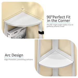 Étagère d'angle en bambou Étagère d'angle en bambou à 4 niveaux Étagère d'angle en bambou à échelle ouverte, support d'étagère moderne dans le salon OEM/ODM - Product Image 6