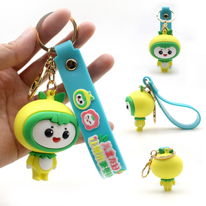 Porte-clés en silicone personnalisé de haute qualité, vente en gros, porte-clés en PVC souple 3D de dessin animé pour la promotion - Product Image 2