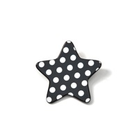 Pince à cheveux en acétate pour femme, style coréen et japonais, motif étoile à cinq branches et pois, mignonne et tendance, idéale pour le quotidien, cadeau, emballage carton