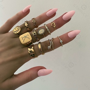 Gemnel Thiết Kế Mới 925 Trang Sức Bạc Mạ Vàng Milgrain <span class=keywords><strong>Bezel</strong></span> Nhẫn Cho Phụ Nữ - Product Image 5