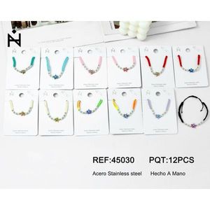 Braccialetto con Stella a Cinque Punte in Acciaio Inossidabile, Set di 12 Bracciali Charm Fatti a Mano alla Moda - Product Image 1