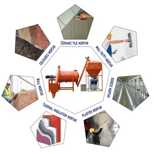 Simple Dry Mix Mortar Production Line 4-6t/h Ceramic Tile Adhesive/ TIle Grout Dry Mortar Mixer Machines