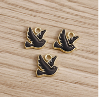 À la mode moins cher en gros alliage Mini animaux bricolage colombe de la paix émail oiseau charme pour la fabrication de bijoux accessoires et cadeaux