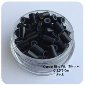 Cuentas de Silicona con Revestimiento de Cobre de 6.0mm al por Mayor, <span class=keywords><strong>Micro</strong></span> Anillos, Eslabones, Cuentas para Herramientas de Extensión de Cabello, Cuentas de Silicona para Extensión de Cabello - Product Image 3