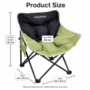 Two-Tone Thickened <b>Folding</b> Modern Stainless Steel <b>Moon</b> <b>Chair</b> Portable Outdoor Camping Picnic Beach Garden Outdoor Furniture - Product Image 1