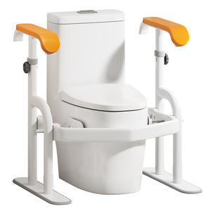 Barra de apoyo para inodoro Baiyurui, 5 niveles de altura ajustable, soporte antideslizante para personas mayores, barandilla de seguridad para baño - Product Image 2