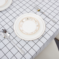 Nappe rectangulaire en PVC à carreaux noirs et blancs, avec dos en flanelle, imperméable, anti-taches et facile à nettoyer, pour la décoration intérieure