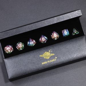 MINI PLANET Whirling Dream <span class=keywords><strong>Dice</strong></span> Set, jeu de dés polyédriques en résine faits à la main avec des bords tranchants pour les jeux de rôle sur plateau (TRPG) Dungeons & Dragons (DND) - Product Image 6