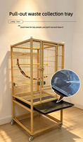 Cage à oiseaux en fer de luxe de grande taille, conception légère, pour l'élevage des perroquets, des pheonix et des pheasants tigrés.