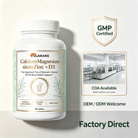 Comprimés OEM personnalisés Trio Santé Osseuse Calcium Magnésium Zinc D3 pour le marché nord-américain Certifiés ISO Faible MOQ