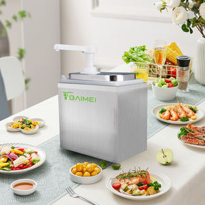 Station de distribution de sauce en acier inoxydable pour restaurant, équipement de cuisine commerciale, facile à nettoyer, capacité de 1L à 5L - Product Image 1