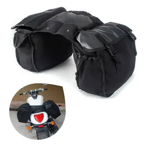 35-40L borse da sella per moto borse laterali per bagagli borse da sella Vintage per Harley Sportster Kawasaki Honda Shadow 750