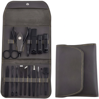 FORGELINE INDUSTRIES Trousse de manucure 16 pièces en acier inoxydable, kit à ongles portable avec coupe-ongles 5 en 1, style classique