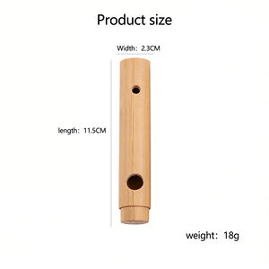 Flûte d'oiseau hibou en bambou faite à <span class=keywords><strong>la</strong></span> main, sifflet d'extérieur, embout buccal, effets sonores forestiers, instrument <span class=keywords><strong>de</strong></span> guérison sonore ASMR, tube sonore - Product Image 2