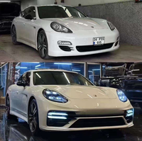 Applicable aux Panamera 970.1-970.2 de 2010 à 2016, mise à niveau vers la carrosserie 971, composants avant, kit carrosserie avant TurboS, phares avant.