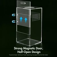 Boîte d'élevage verticale moderne en acrylique de qualité supérieure, trous de ventilation de précision, anti-évasion, transparente comme du cristal, réservoir d'habitat portable