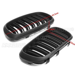 1 Par de Rejillas Delanteras Dobles de 2 Listones para Parachoques Delantero de Coche, Acabado Brillante/Mate Negro, para BMW F15 F16 X5 X6 F85 F86 X5M X6M 2014-2017 - Product Image 5