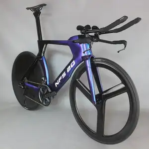 Nieuwe Tt Bike Tijdrit Fiets Kameleon Verf Tijdrit Compleet Carbon Fiets FM-TT01 Met SHIMAN0 R8060 Groepset