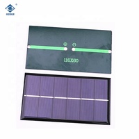 Mini panneau solaire intelligent ZW-11060-3V, vente en gros, chargeur de panneau solaire mini 3V, panneau solaire en époxy résistant aux intempéries 0,95W