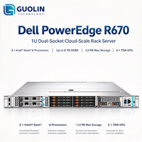 Serveur rack DELL PowerEdge R670 1U, serveur d'entreprise polyvalent pour les applications professionnelles et les charges de travail informatiques générales