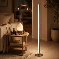 Nouvel Arrivage Diffuseur d'Arômes Bifluides Sans Eau, Machine à Parfum sur Pied en Métal avec Lumière LED Effet Flamme, Alimentation 5V Type-C, pour Hôtels, Maisons et SPA