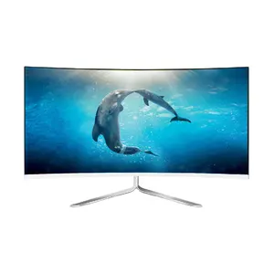 Special offer OEM ODM pc monitor 27 32 inch 1080p/ 1440p silver curved pc computer gaming monitors pc